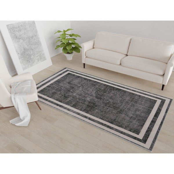 Sivo-krem perivi tepih 80x50 cm - Vitaus-image-1