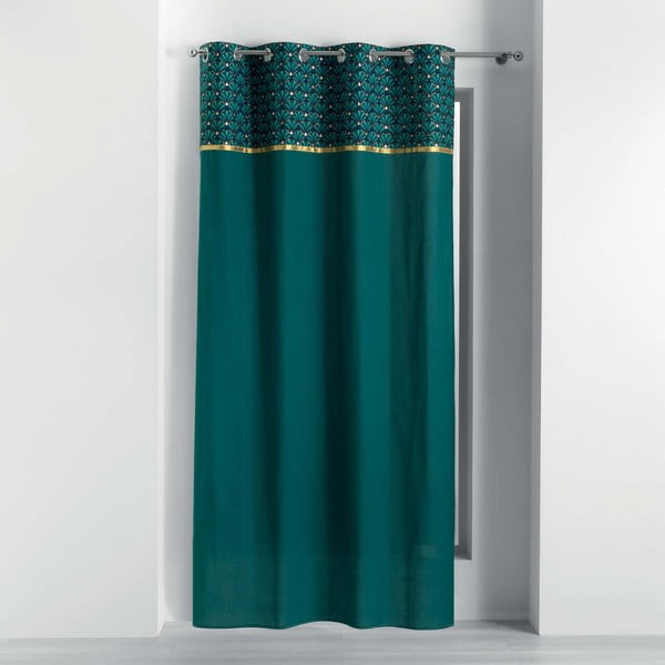 Petrolej zelena pamučna zavjesa 140x240 cm Artchic – douceur d'intérieur