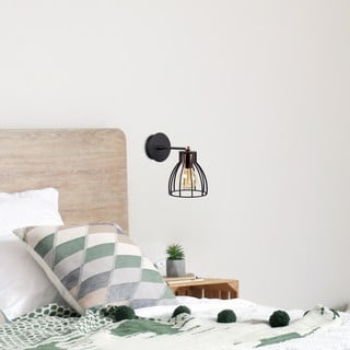 Crna/u brončanoj boji zidna lampa ø 15 cm Kemah – Opviq lights