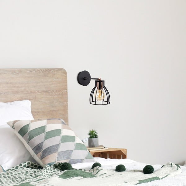 Crna/u brončanoj boji zidna lampa ø 15 cm Kemah – Opviq lights-image-1