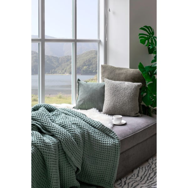 Smeđa-siva pamučna deka Tiseco Home Studio Waffle, 130 x 170 cm-image-1