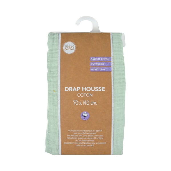 Dječja plahta s gumom za dječji krevetić od muslina 70x140 cm – Bébé Douceur-image-4