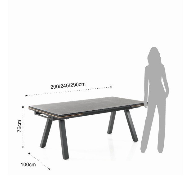 Vrtni stol aluminijski 100x200 cm Thilia – Tomasucci-image-4