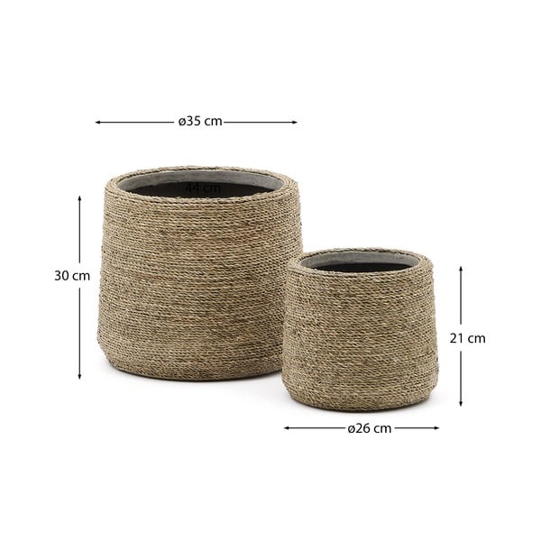 Navlake za tegle u kompletu 2 kom od cementa ø 35 cm Sigal – Kave Home-image-3