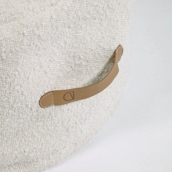 Bijeli puf Kave Home Adara, ø 50 cm-image-2