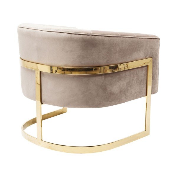 Bež fotelja s detaljima u zlatnoj boji Kare Design Pure Elegance-image-4