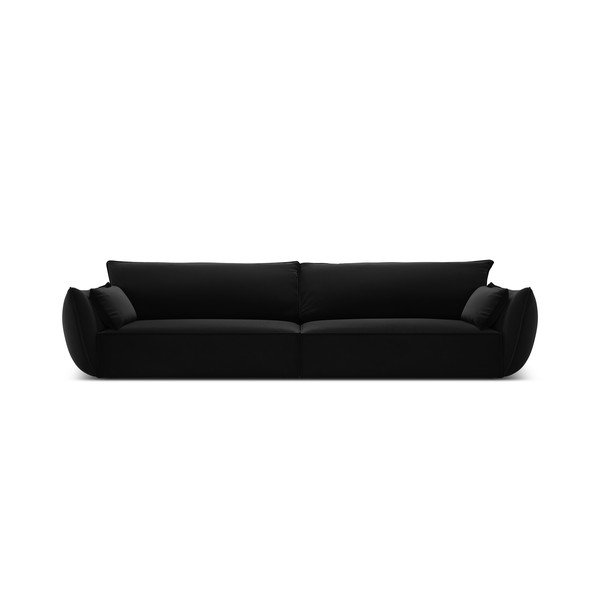 Crna baršunasta sofa 248 cm Vanda – Mazzini Sofas