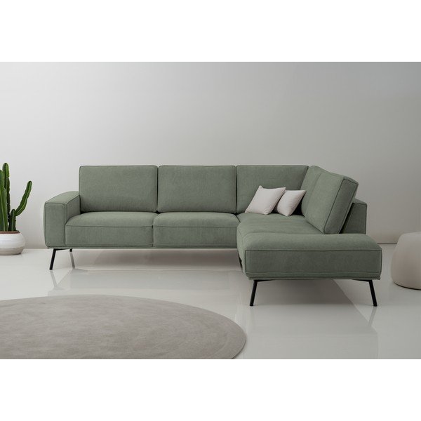 Zelena kutna garnitura od šenila (s desnim kutom/u obliku slova L) Amsterdam – Scandic-image-1