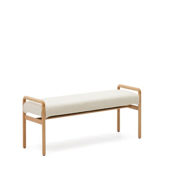 Krem/u prirodnoj boji klupa Macaret – Kave Home-image-2