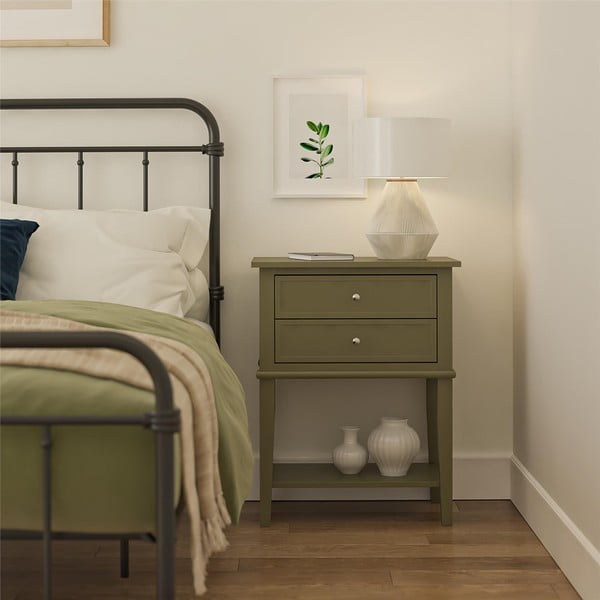 Kaki zeleni noćni ormarić Franklin – Støraa-image-1