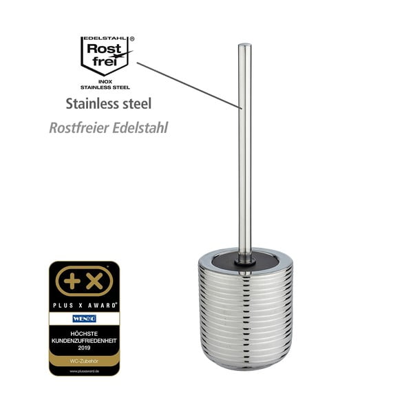 Keramička WC četka u srebrnoj boji Vilalba - Wenko-image-4