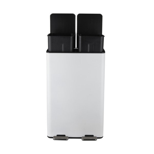 Mat bijela željezna kanta za smeće 2x30 l za odvojeni otpad/s pedalom   Aliya – Spirella-image-4