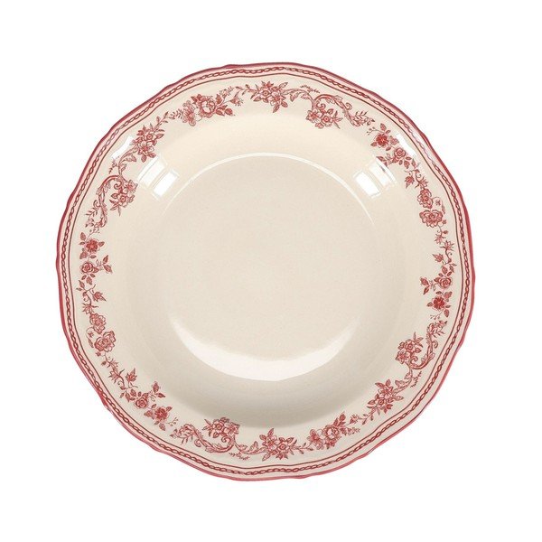 Bordo/boje slonovače dubok porculanski tanjur ø 23 cm Cyril – S|P Collection