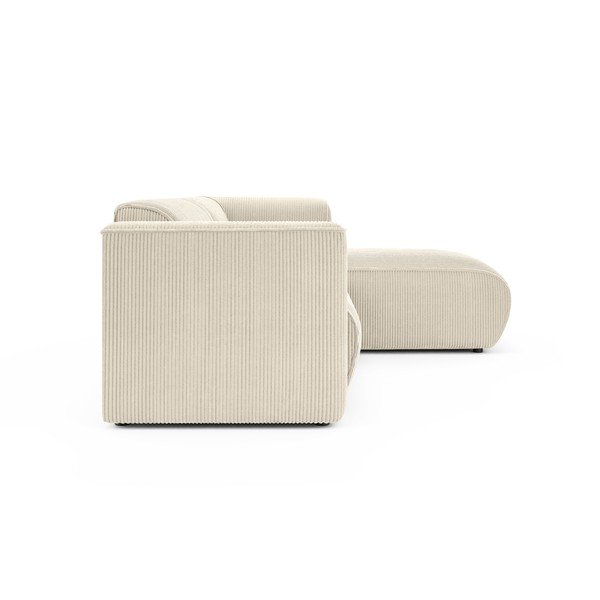 Bež kutna garnitura od samta (s desnim kutom/s ležaljkom) Merid  – Ropez-image-3