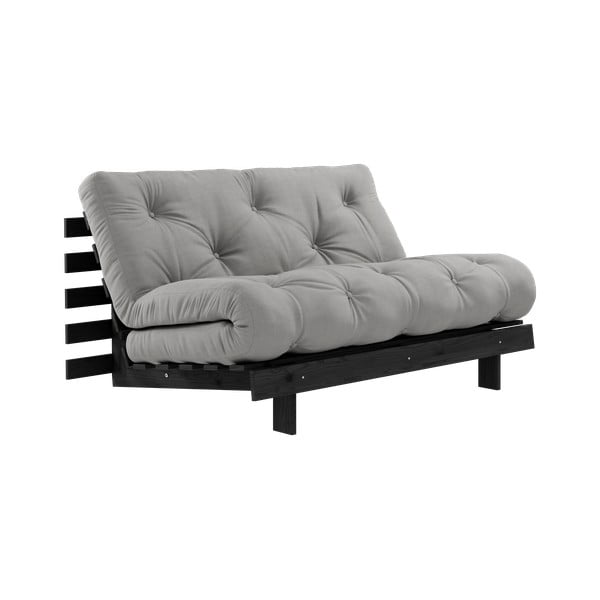 Siva sklopiva sofa 140 cm Roots Black Night – Karup Design