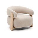 Bež fotelja od šenila Granite – Kave Home