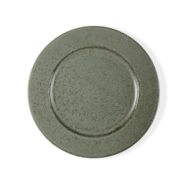 Zeleni plitki tanjur od kamenine Bitz Basics Green, ⌀ 27 cm