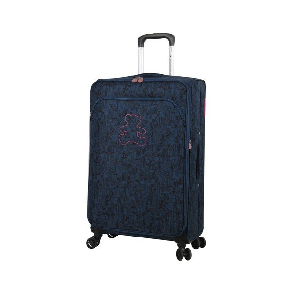 Plavi kofer na četiri kotača Lulucastagnette Teddy Bear, 71 l-image-1