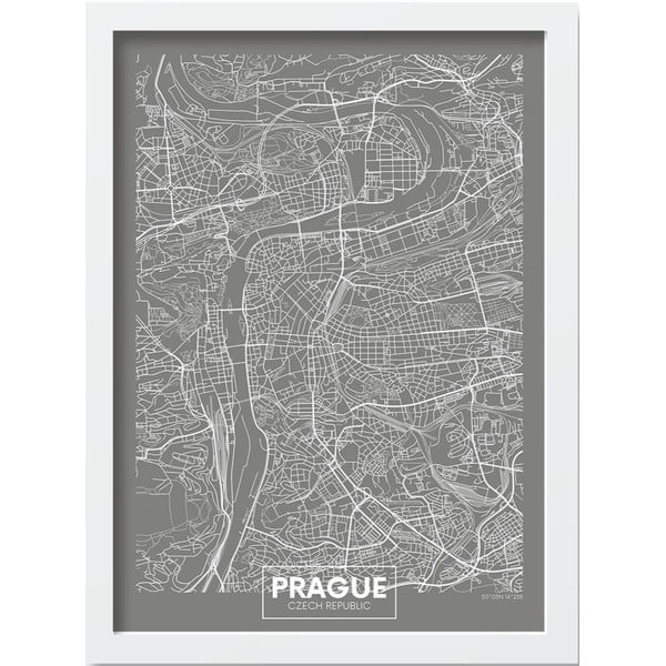 Plakat u okviru 40x55 cm Prague - Wallity