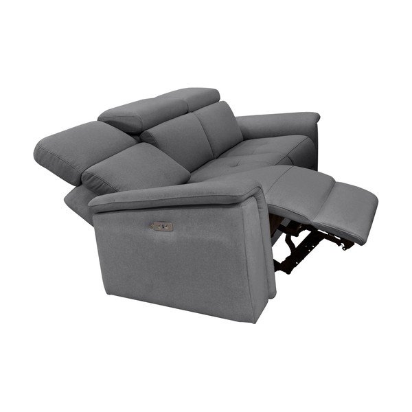 Siva kožna sofa 211 cm Pareli – Støraa-image-3