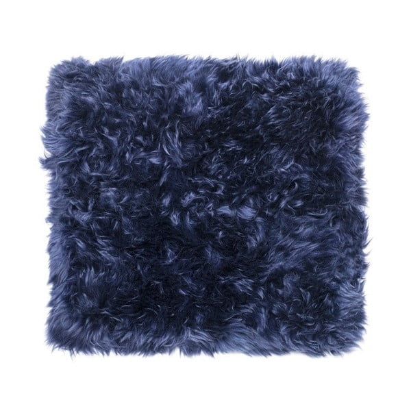 Tamnoplavi tepih od ovčje kože Royal Dream Zeland Square, 70 x 70 cm