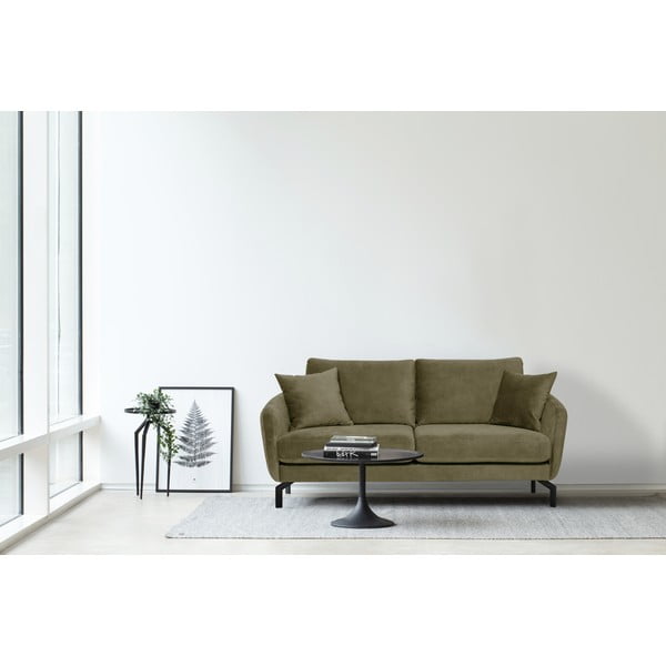 Zelena sofa s baršunastom površinom Scandic Magic, širine 190 cm-image-1