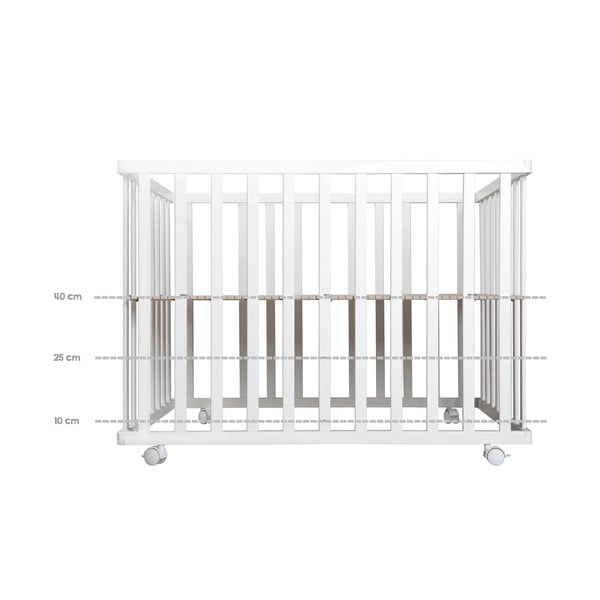 Bijeli putni krevetić 100x75 cm Roba style – Roba-image-3