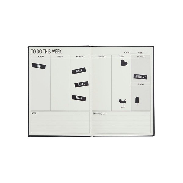 Crni tjedni planer Design Letters Plans-image-1