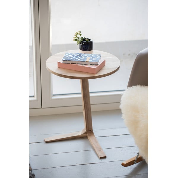 Okrugli pomoćni stol od punog bagrema ø 40 cm Acina - Wenko-image-1