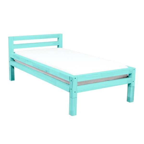 Tirkizni krevet za jednu osobu od drveta smreke Benlemi Single, 90 x 160 cm-image-1