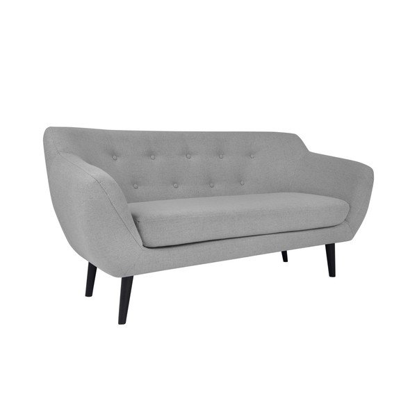 Svijetlo sivi kauč na razvlačenje sa smeđim nogama Mazzini Sofas Pijemont-image-2