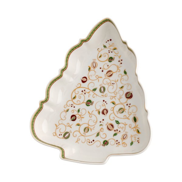 Bijela zdjela za posluživanje s božićnim motivom Brandani Tempo di Festa