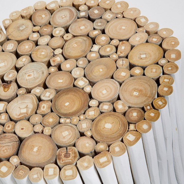 Bijela stolica izrađena od tikovine Kave HomeFilippo, ⌀ 35 cm-image-2