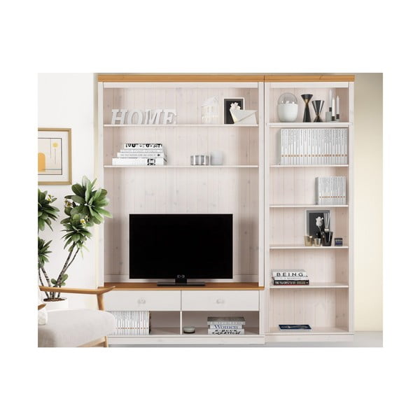 Bijeli TV set od masivnog bora 214x223 cm Anita – Støraa-image-2