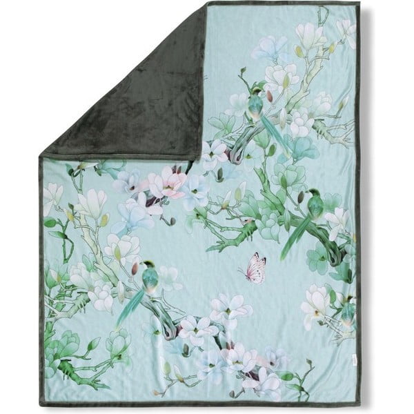 Zelena dvostrana deka Descanso Shi, 130 x 160 cm