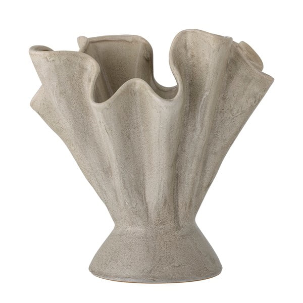 Bež ručno izrađena vaza od kamenine Plier – Bloomingville
