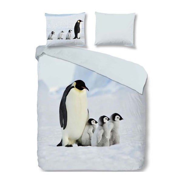 Pamučna posteljina za krevet za jednu osobu Good Morning Penguins, 140 x 200 cm