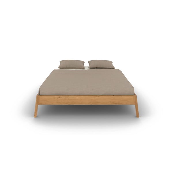 Bračni krevet od punog hrasta 140x200 cm u prirodnoj boji Twig – The Beds-image-2