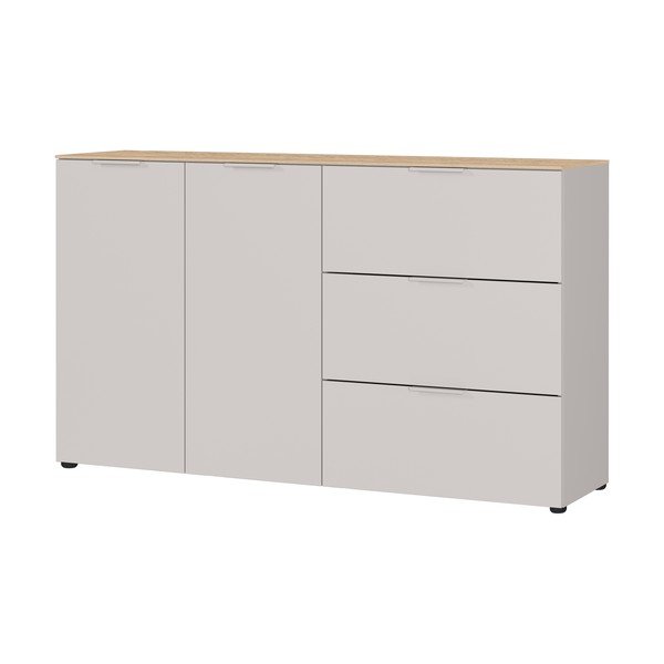 Krem komoda u mat dekoru 151x98x40 cm Savoca – Germania-image-3