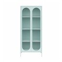 Svijetlo plava metalna vitrina 80x186x40 cm Luna – Støraa