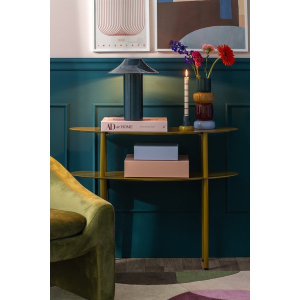 Svjetlo smeđi metalni pomoćni stol 28x90 cm Paris – Leitmotiv-image-1