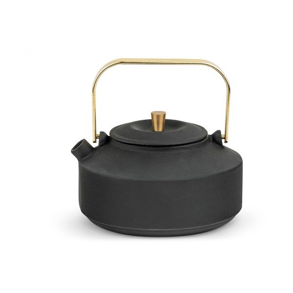 Crni čajnik od lijevanog željeza s cjedilom 1 l Shangdong – Bredemeijer