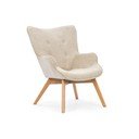 Bež fotelja od samta Niko – Ropez