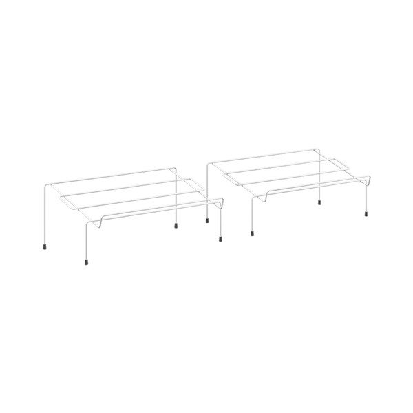 Set od 2 bijela stalka za obuću od nehrđajućeg čelika Metaltex Cipok-image-4