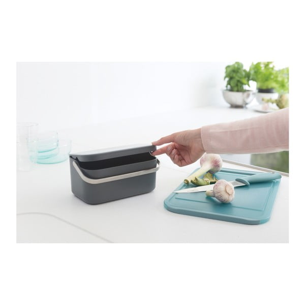 Tamno siva kanta za bio otpad 1,8 l SinkSide – Brabantia-image-2