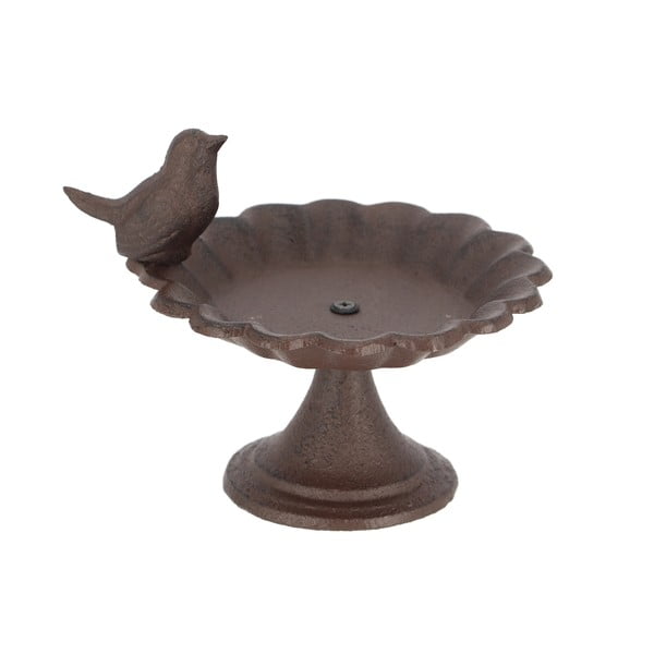 Hranilica za ptice od lijevanog željeza na niskoj podlozi Esschert Design, širine 19,2 cm-image-4