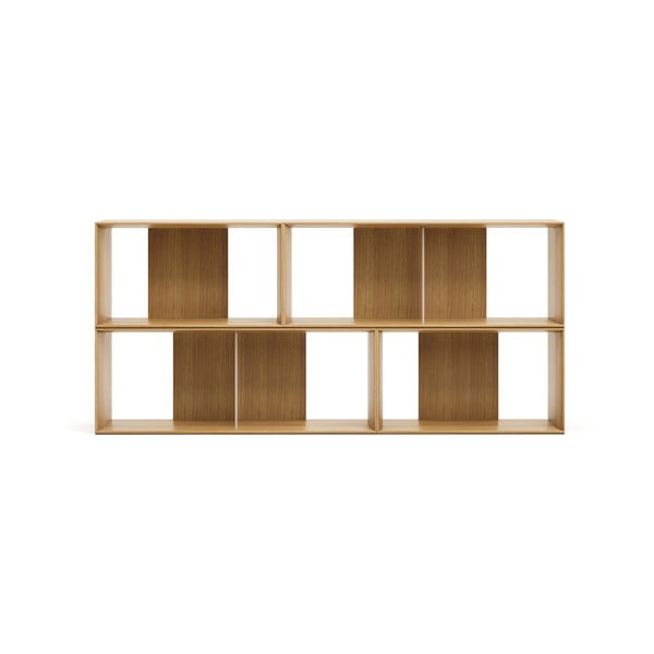 Modularni sustav polica 4 kom u dekoru hrasta u prirodnoj boji 168x76 cm Litto – Kave Home
