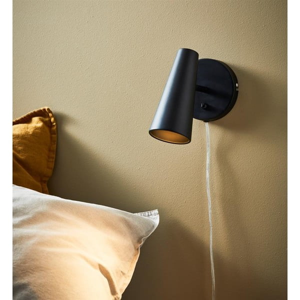 Crna zidna svjetiljka Markslöjd Crest, visina 17 cm-image-1