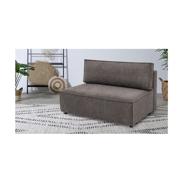 Svjetlo smeđa modularna sjedeća garnitura od samta (srednji modul ) Nihad modular – Bobochic Paris-image-1