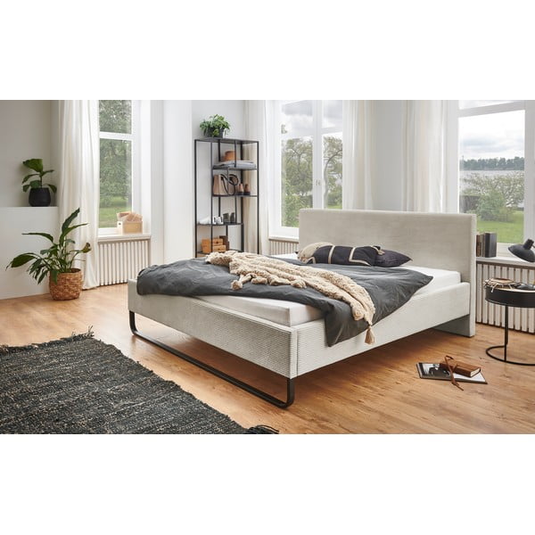 Bež tapecirani bračni krevet bez podnice 180x200 cm Swing – Meise Möbel-image-1